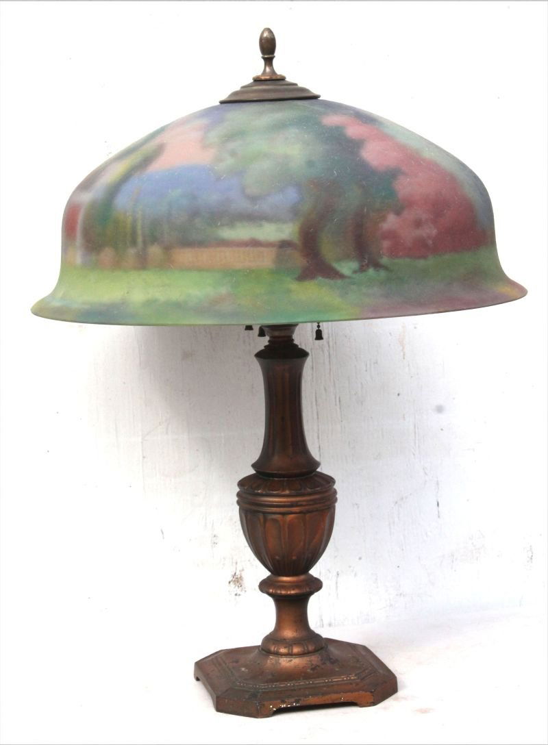 Fine Pairpoint (sgnd base & shade) 18" landscape scenic (1 of 5)