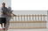 lot of three 9' long 19thC wrought iron fences in very - 3