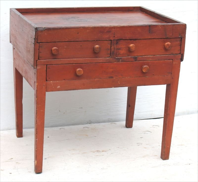 Rare Enfield CT early ca 1820's/30's Shaker maple & (1 of 3)