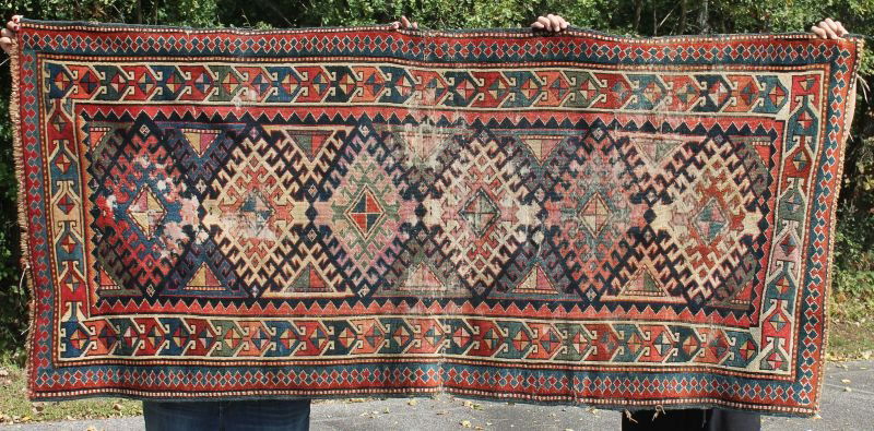 3'4"x7'5" antique Kazak Oriental area rug (1 of 1)