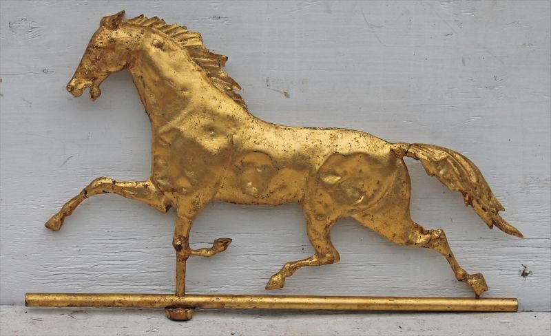 late 19thC "Curtis" type copper horse weathervane w (1 of 3)