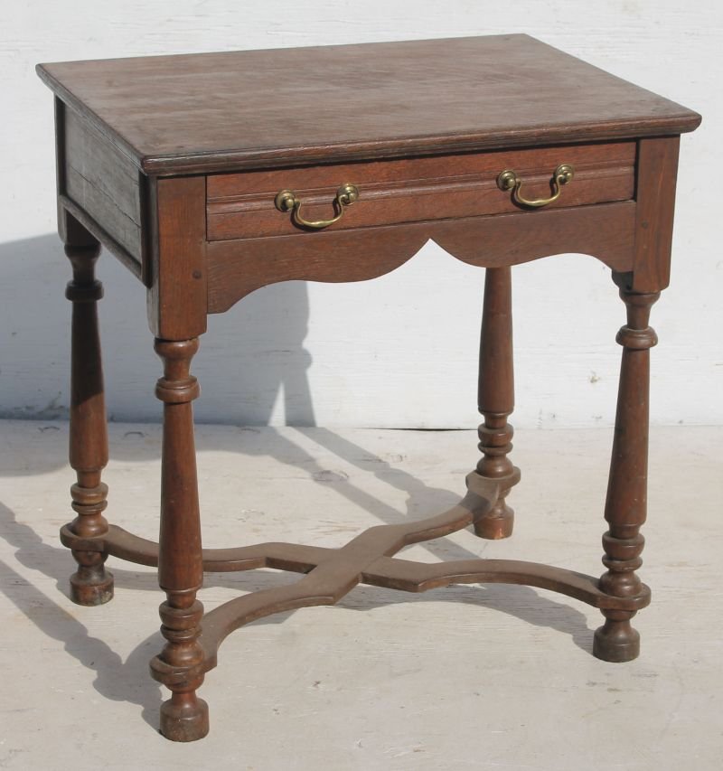 early 18thC Wm & Mary period diminutive 1 dr carved oak (1 of 3)