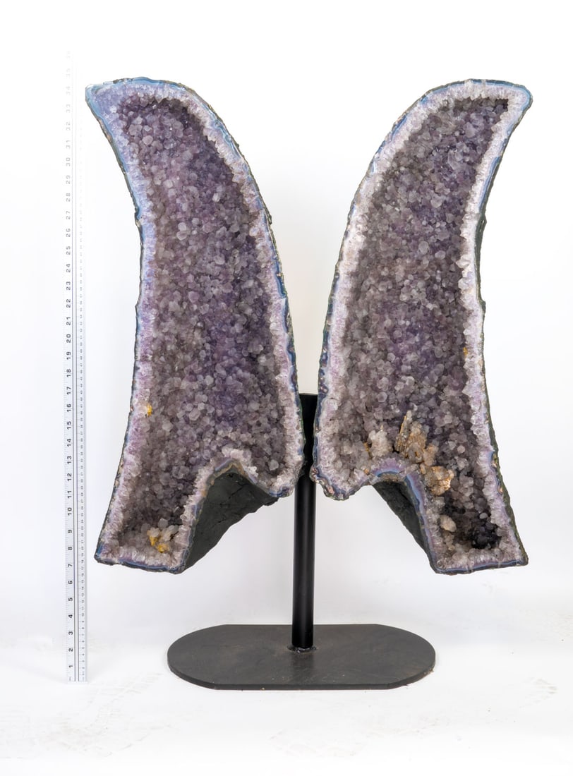 Large Amethyst Geode Butterfly Wings on Stand (1 of 1)