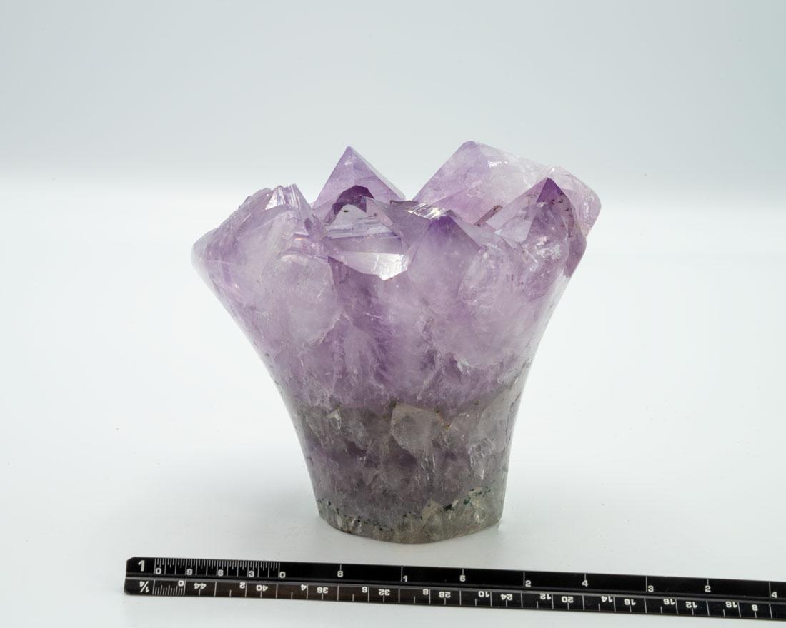 Amethyst Cupcake: Decorative amethyst cupcake carved from amethyst geode.