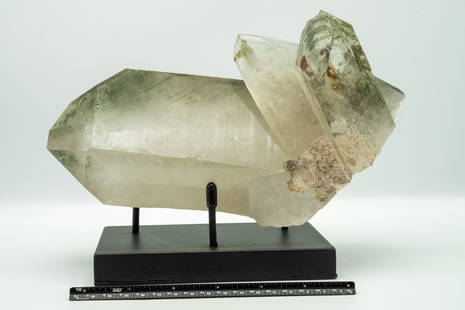 Magnificent Chlorinated Quartz Cluster: Magnificent, rare, large chlorinated quartz cluster with incredible inclusions.