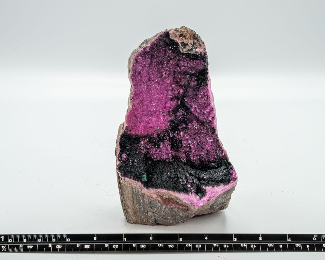 Rare Pink Cobaltoan Calcite with Malachite and Heterogenite on Matrix (1 of 2)