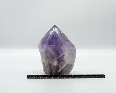 Single Amethyst Crystal Point: Single amethyst crystal point with great color and outstanding inclusions.