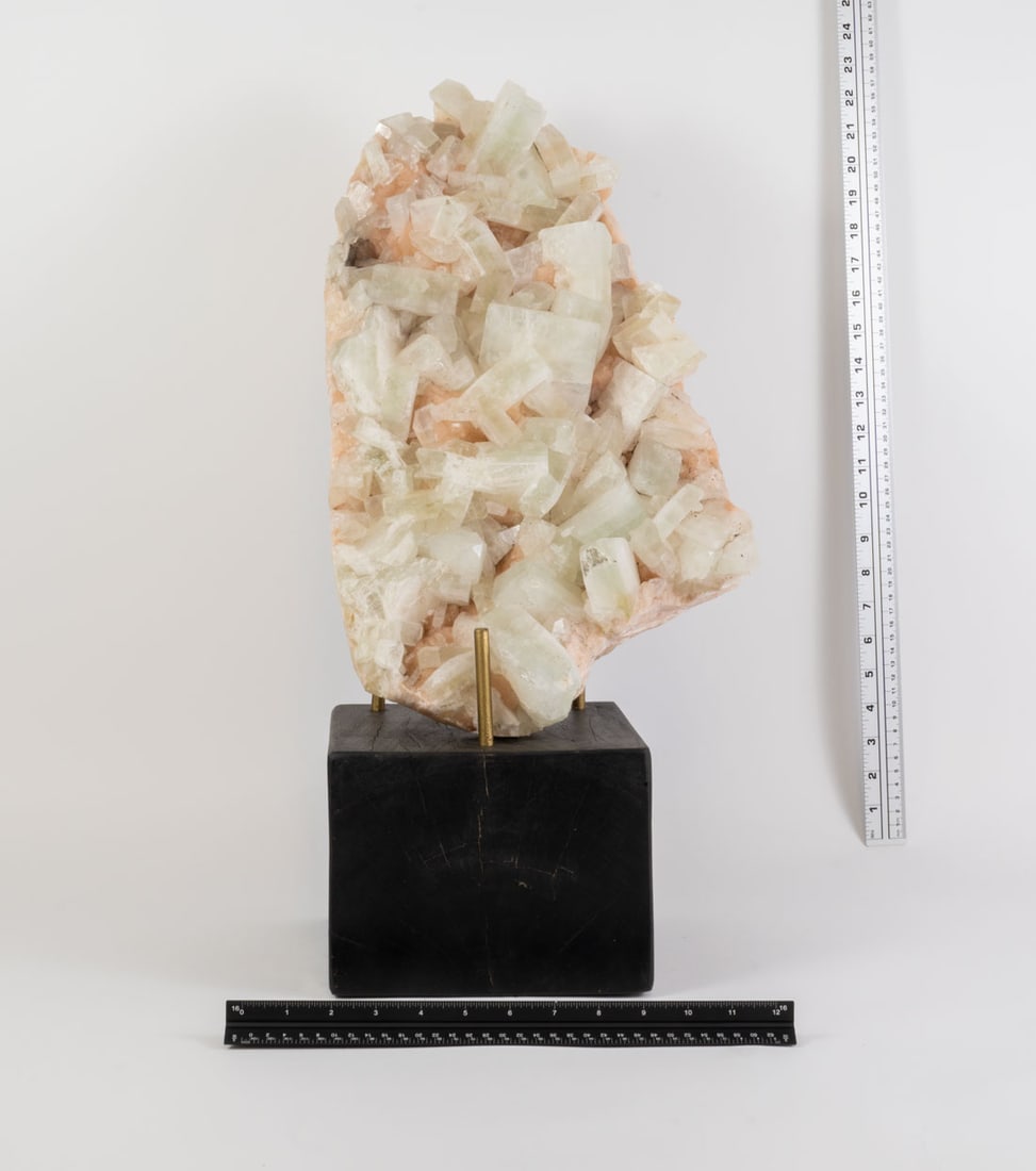 Huge Green Apophyllite and Stilbite Crystal Formation (1 of 3)