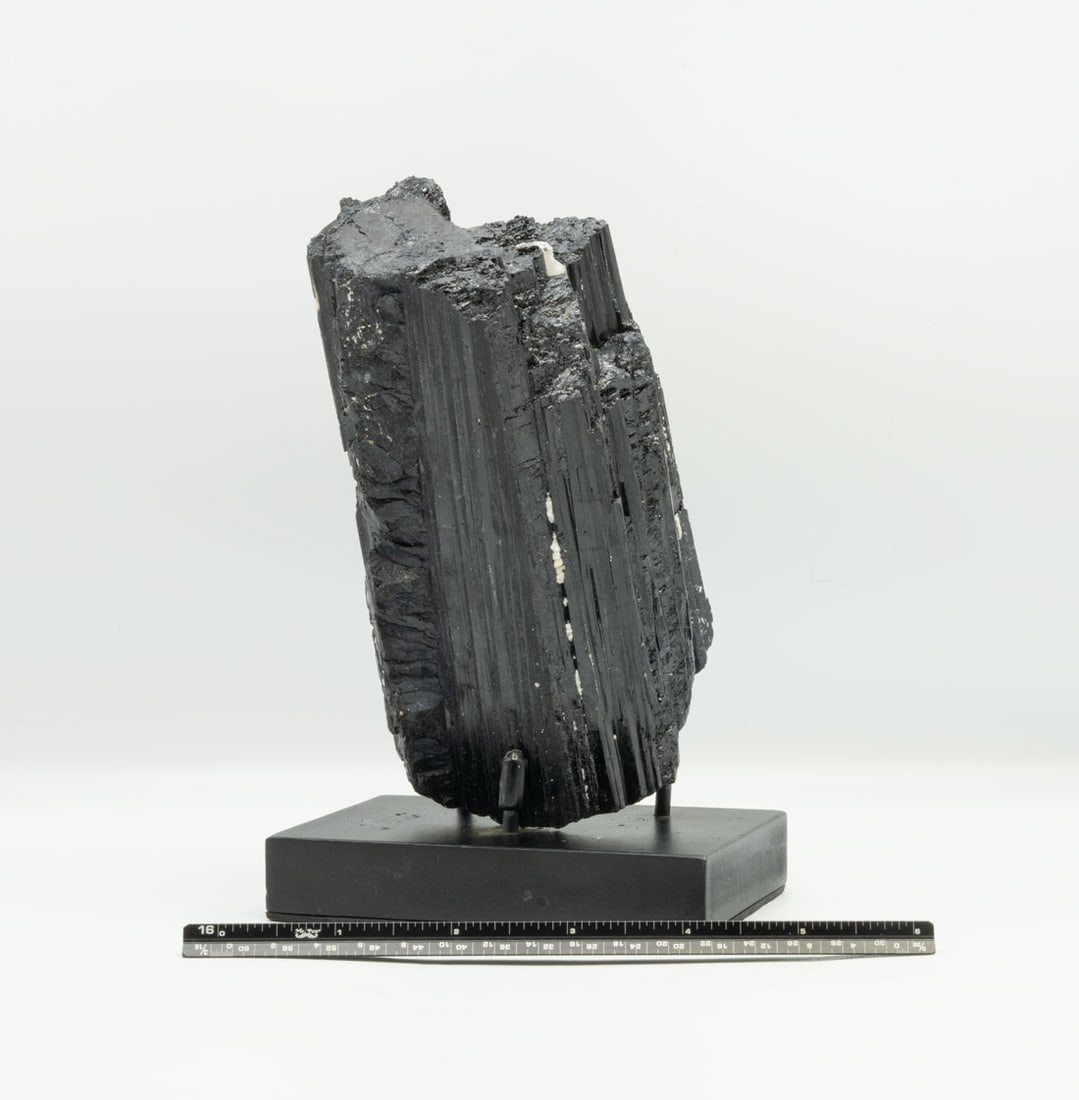 Black Tourmaline Formation: Black tourmaline crystal formation.