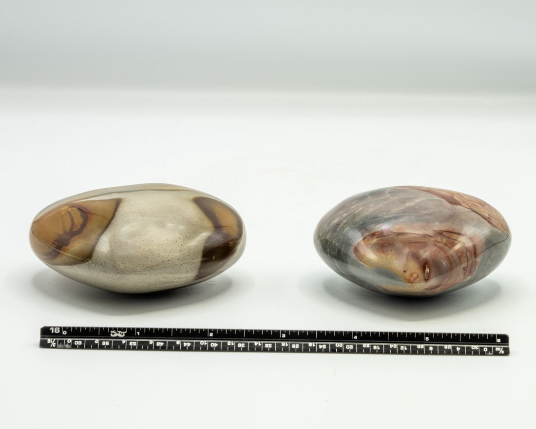 Two Small Polychrome Jasper Hearts (1 of 2)