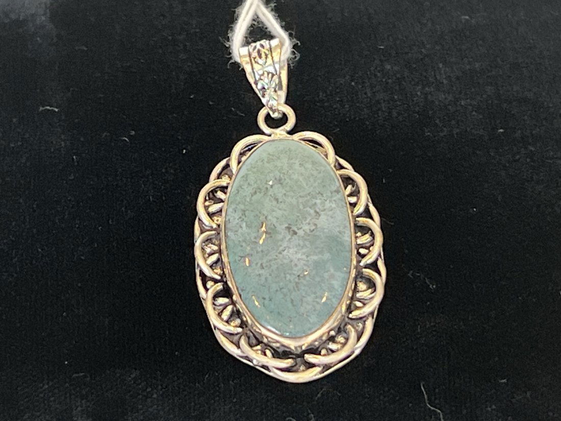 Large Jasper Cabochon Pendant: Large jasper cabochon pendant.