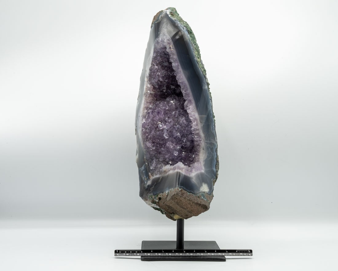 Amethyst and Agate Geode on Stand (1 of 3)