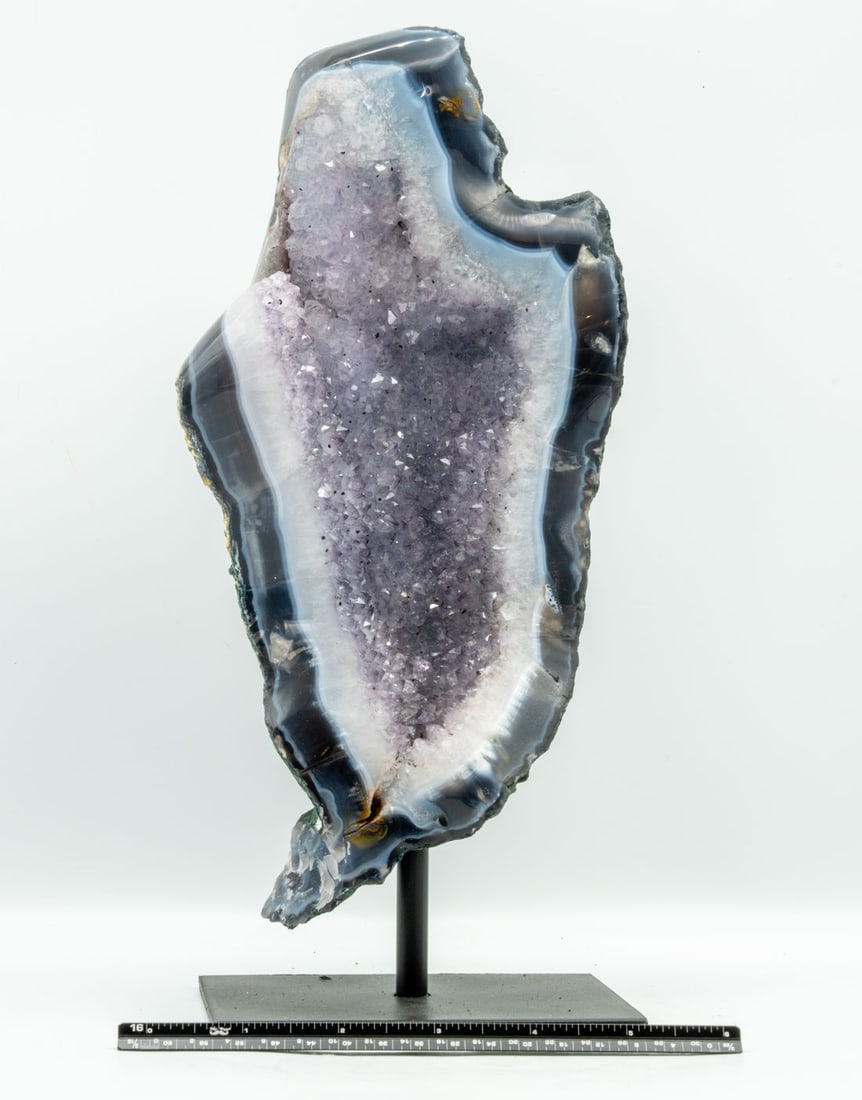 Amethyst and Agate Geode on Stand (1 of 2)