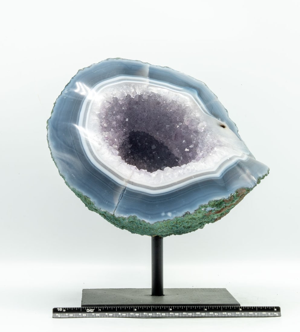 Amethyst and Agate Geode on Stand (1 of 2)