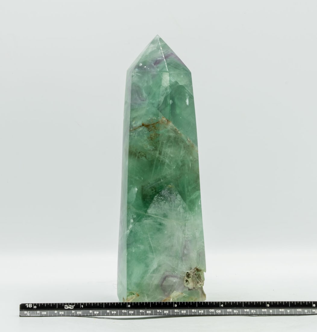 Green and Purple Fluorite Obelisk Tower (1 of 2)