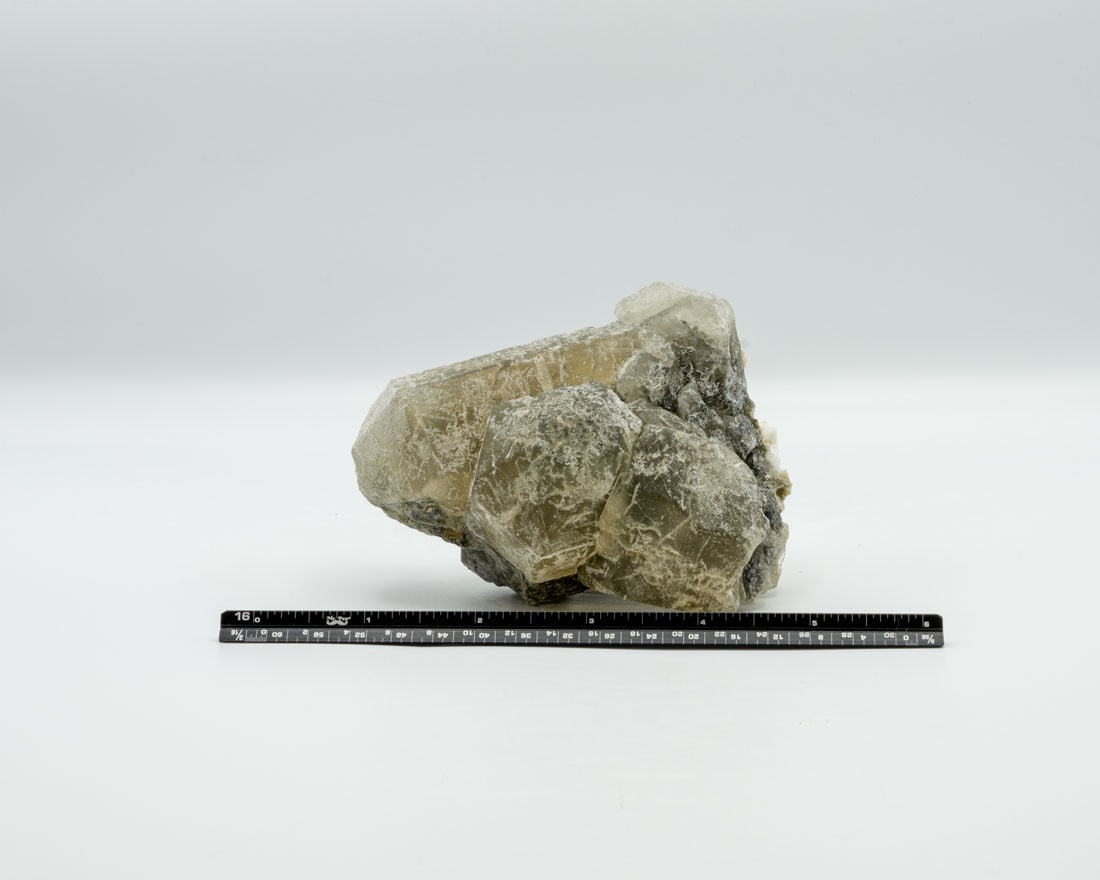 Fluorescent Hanksite Crystal Formation: Fluorescent hanksite crystal formation from Searles Lake, California. 3.5” x 6” x 4.5”. 1.07 pounds.