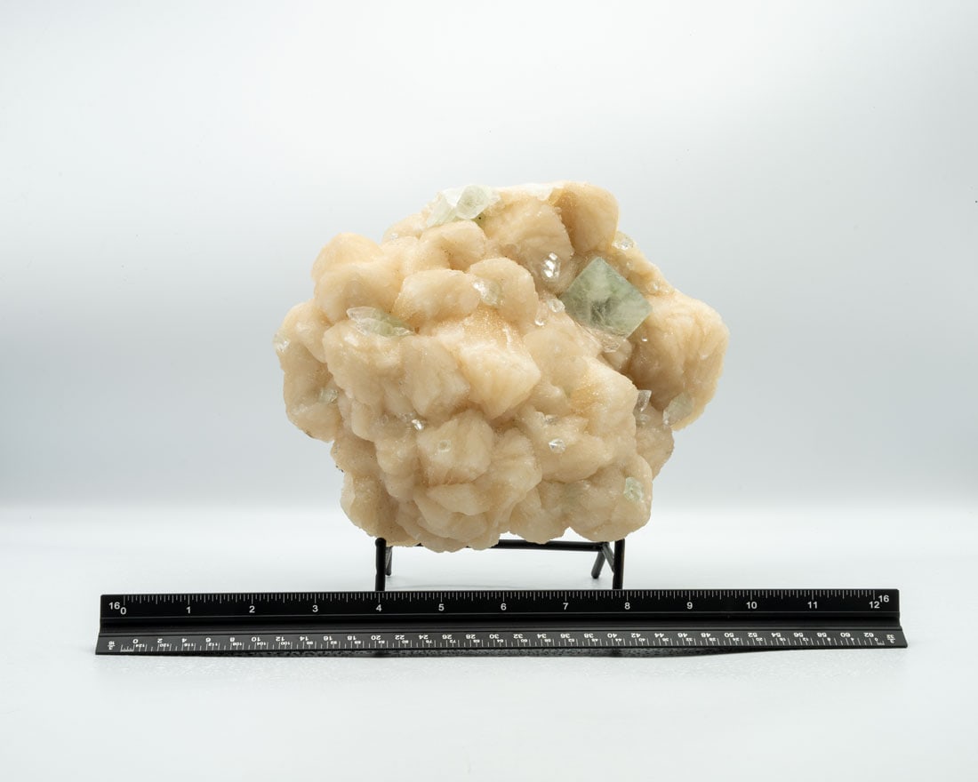 Peach Stilbite and Green Apophyllite Cluster (1 of 4)