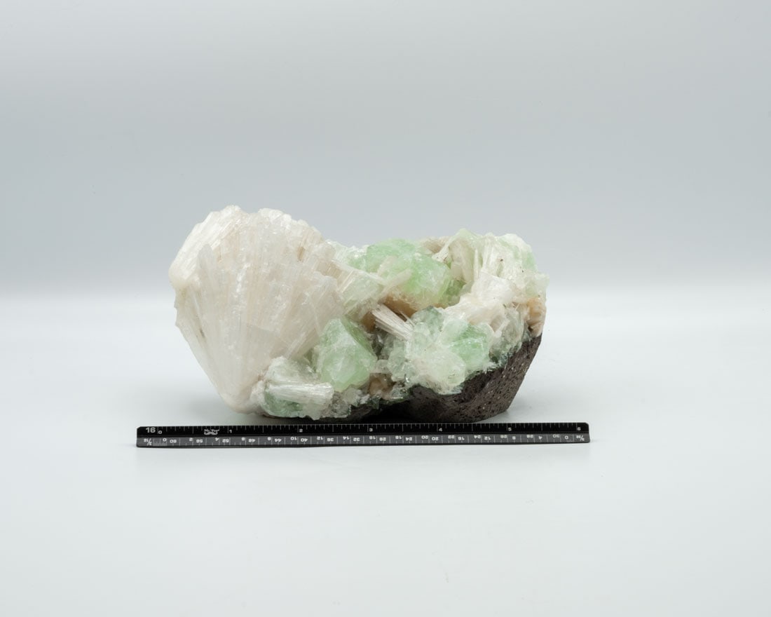 Green Apophyllite and Scolecite Cluster (1 of 4)