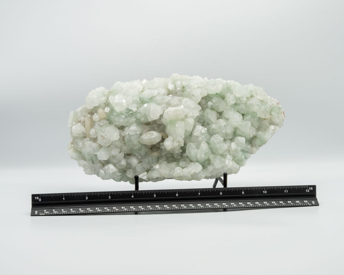 Green Apophyllite Cluster with Fluorescent Bits (1 of 3)