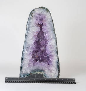 Amethyst Cathedral Geode: Twenty-five pound amethyst cathedral geode. 14.25" x 7.5" x 5.25".