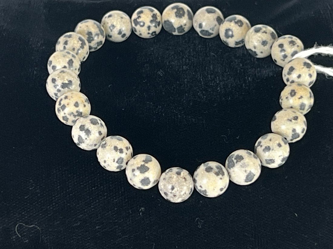 Dalmatian Jasper 8MM Bead Bracelet (1 of 1)