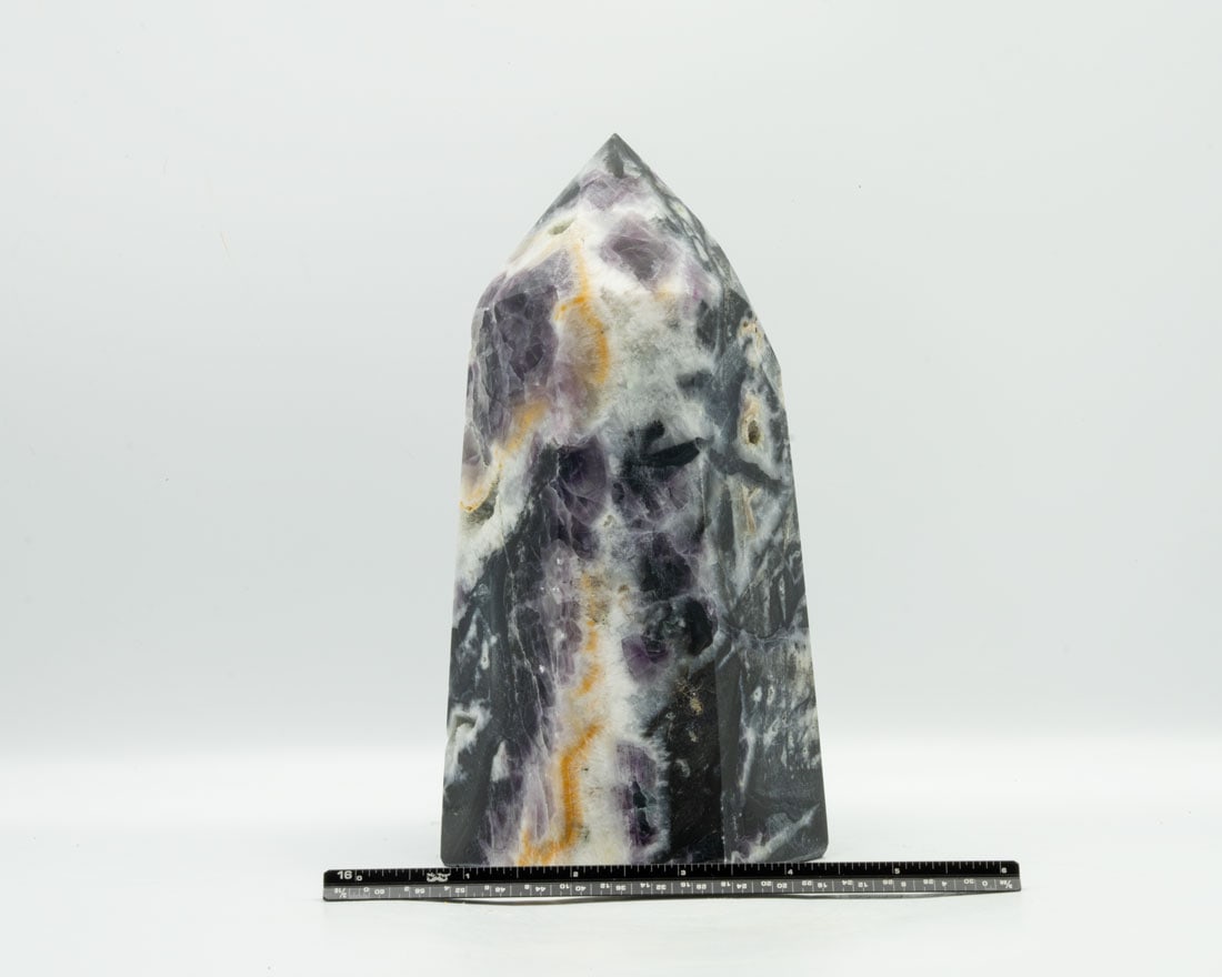 Fluorite and Druzy Obelisk Tower (1 of 2)