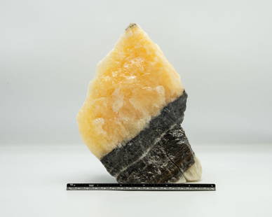 Yellow Calcite Formation: Yellow calcite formation. 7.5" x 6" x 2.25". 4.14 pounds