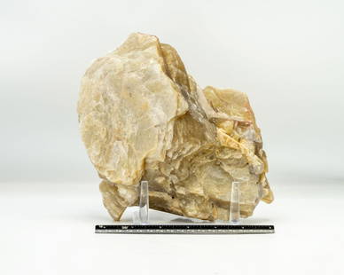 Golden Muscovite Mica Specimen: Large golden muscovite mica specimen. 7" x 7" x 3.25". 6.13 pounds.