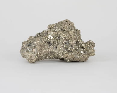 Large Pyrite Formation: Large pyrite "fool's gold" formation. 4" x 6.5" x 3.5". 4.3 pounds.