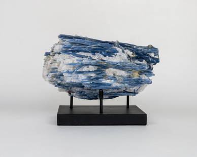 Kyanite and Quartz Formation: Top quality blue kyanite and quartz formation. 4.75" x 8.25" x 4". 7.1 pounds.