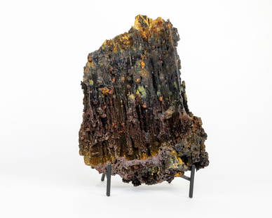 Magnificent Goethite Formation: Multi-colored goethite stalactite specimen from Chihuahua, Mexico. 9.5" x 6.5" x 3.25". 2.11 pounds.