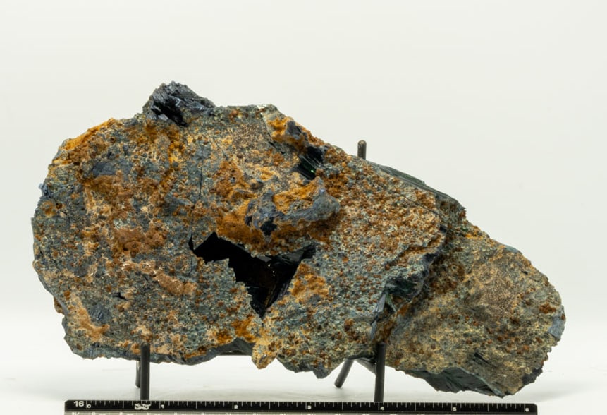 Rare Vivianite Crystal Cluster in Matrix: Rare, translucent green vivianite crystals in matrix. High quality and beautiful. Display it as it sits or remove surface matrix to expose more crystallization. 4.25” x 8” x 1.5”. 73