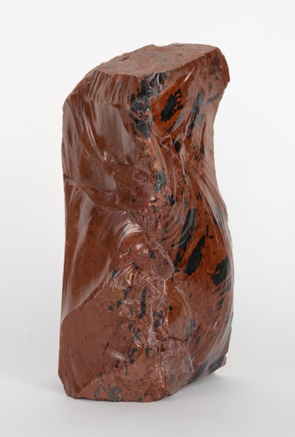 Polished Mahogany Obsidian Freeform: Polished, sharp, mahogany obsidian freeform from Brazil. 9" x 5" x 4". 8 pounds, 2 ounces.