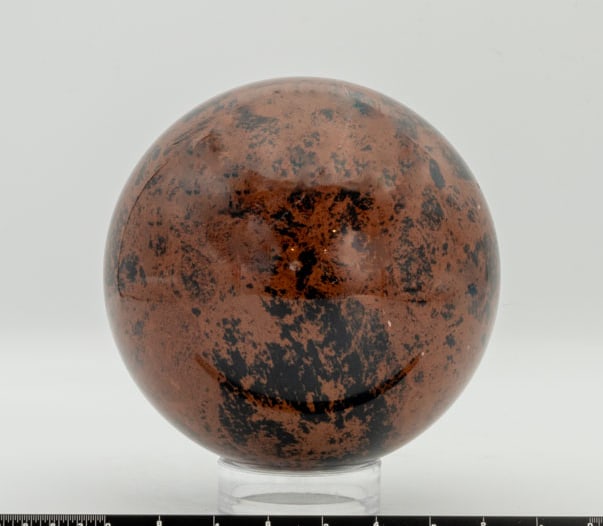 Mahogany Obsidian Sphere: Mahogany obsidian sphere. 2 pounds, 11 ounces.