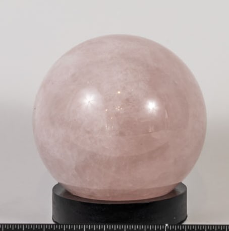 Rose Quartz Sphere: Large rose quartz sphere. 4 pounds, 15 ounces.