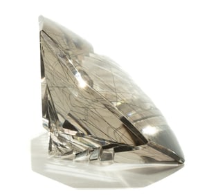 1975 Carat Faceted Quartz Crystal With Acicular Tourmaline Inclusions