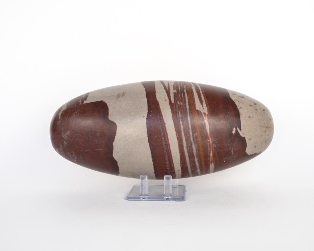 Massive Shiva Lingam Meditation Stone: Massive 12 inch shiva lingam meditation stone from the Narmada River in India. 12" x 6" x 6". 17 pounds, 1 ounce.