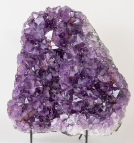 Exceptional Quality Amethyst Crystal Cluster with Hematite Shading
