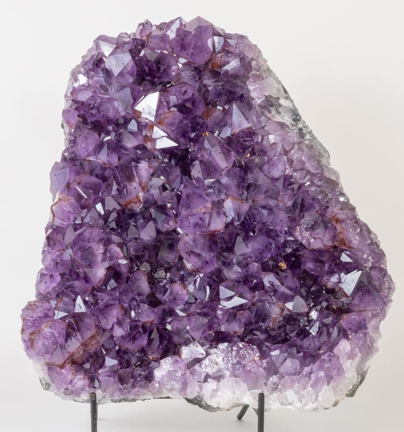 Exceptional Quality Amethyst Crystal Cluster with Hematite Shading (1 of 3)