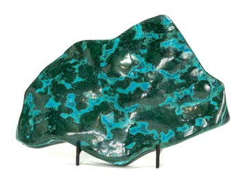 Polished Malachite and Chrysocolla Specimen