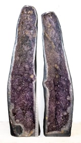 Magnificent 350LB Amethyst Cathedral Geode Pair