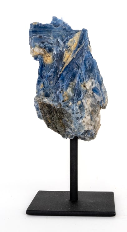 Kyanite and Quartz Cluster on Metal Stand (1 of 1)