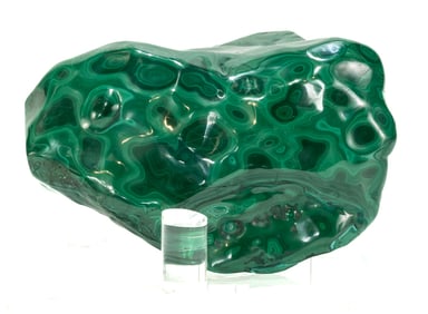 Huge Polished Bullseye Malachite Specimen