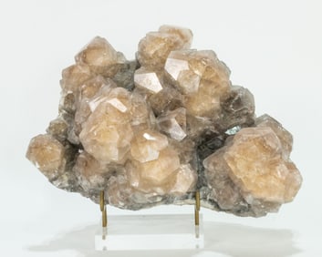 Cubic Golden Calcite Formation