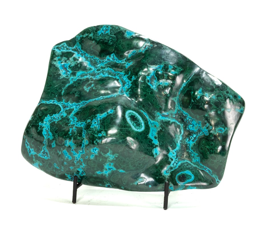 Polished Malachite and Chrysocolla Specimen (1 of 2)