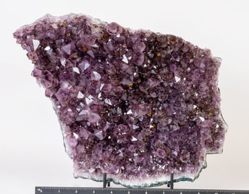 Exceptional Quality Amethyst Crystal Cluster with Goethite Inclusions