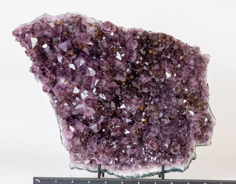 Exceptional Quality Amethyst Crystal Cluster with Goethite Inclusions (1 of 3)