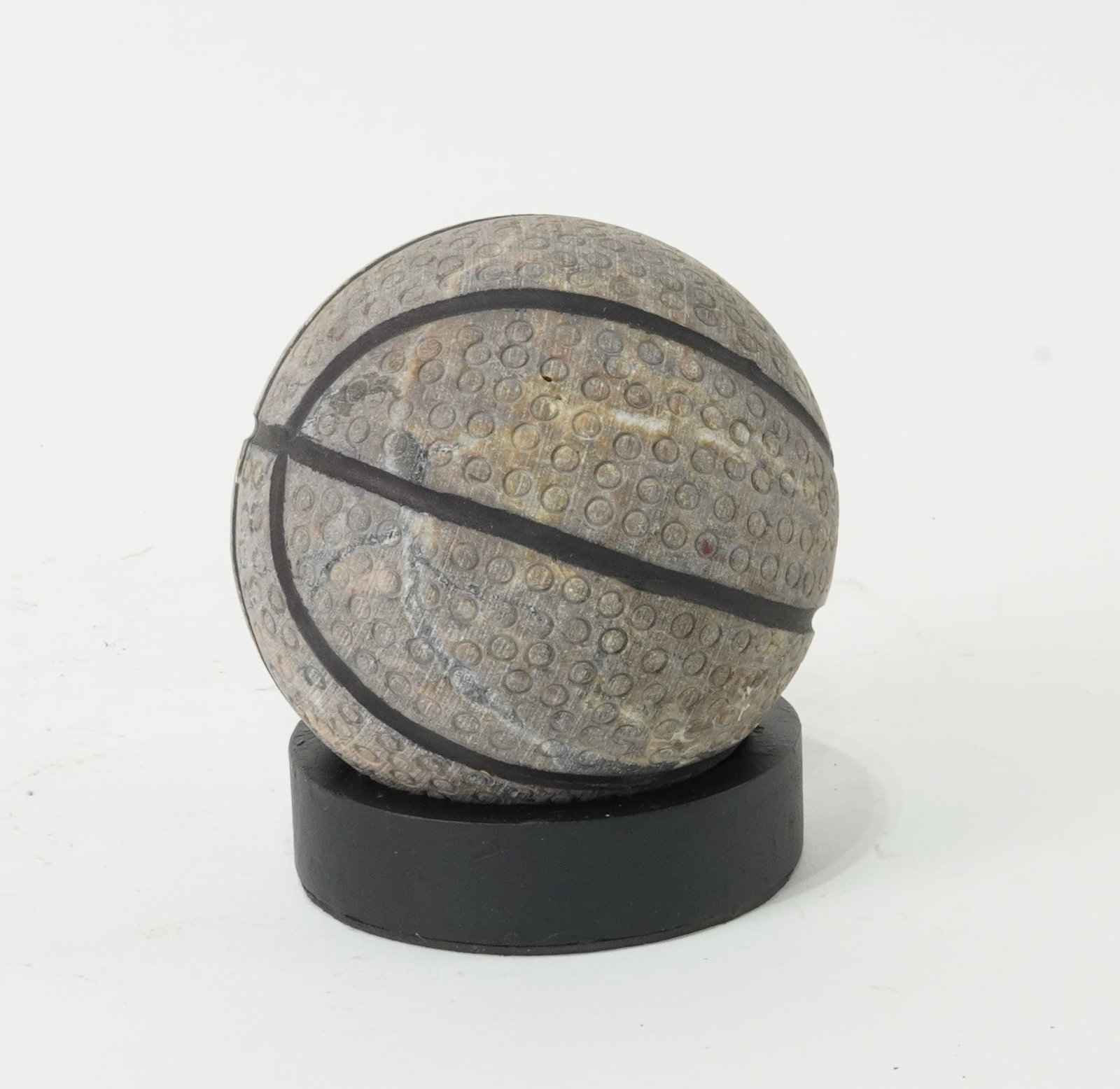 Carnelian Agate Basketball: Carnelian agate basketball. 2 pounds, 2 ounces.