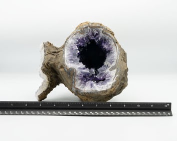 Deep Purple Amethyst Geode with Polished Rim