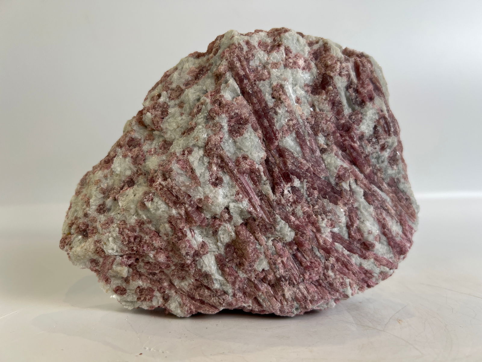 Pink Tourmaline in Matrix: Formation of pink tourmaline in matrix. 5" x 6" x 2". 2 pounds, 13 ounces.